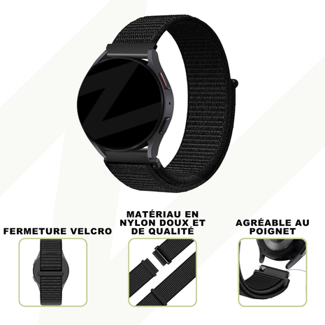 Bandz Bandz Bracelet nylon loop Polar Unite (noire)