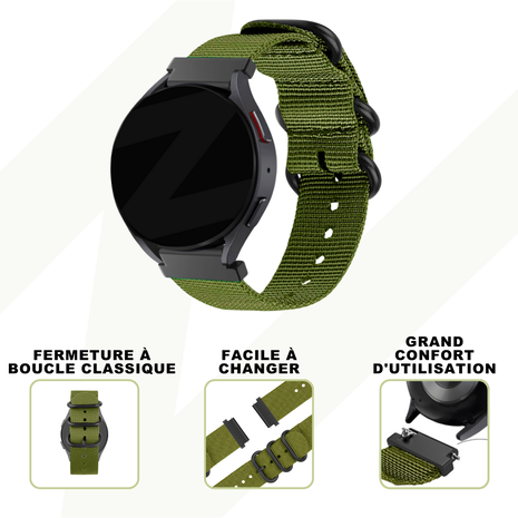 Bandz Bandz Bracelet nylon avec boucle Withings ScanWatch Nova (vert)