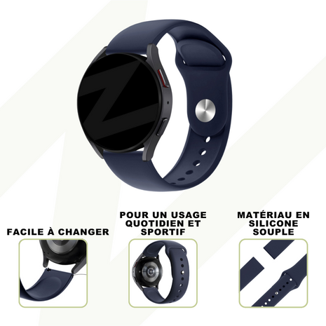 Bandz Bandz Bracelet sport 'Deluxe' Withings Steel HR - 40mm (bleu foncé)