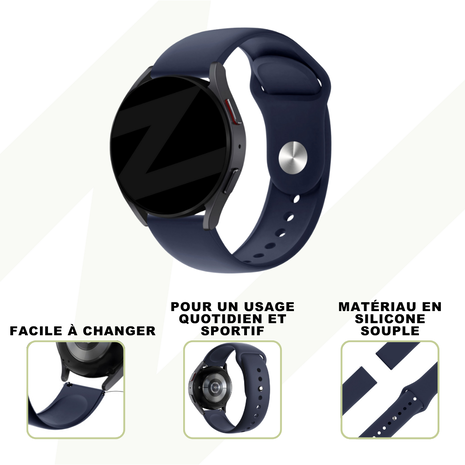 Bandz Bandz Bracelet sport "Deluxe" Samsung Galaxy Watch 6 Classic 47mm (bleu foncé)