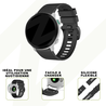 Strap-it Bandz Bracelet silicone á boucle Garmin Instinct 3 - 45mm (noir) Strap-it Bandz Bracelet silicone á boucle Garmin Instinct 3 - 45mm (noir)