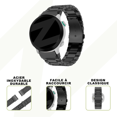 Bandz Bandz Bracelet acier 'Classic' Garmin Fenix 5/6 (noir) Bandz Bandz Bracelet acier 'Classic' Garmin Fenix 5/6 (noir)