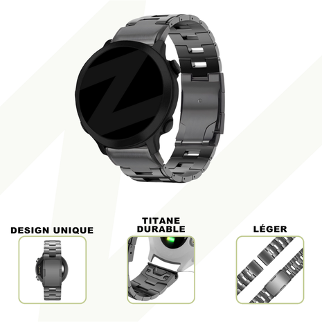 Bandz Bandz Bracelet à maillons en titane Garmin Epix Gen 2 (gris)