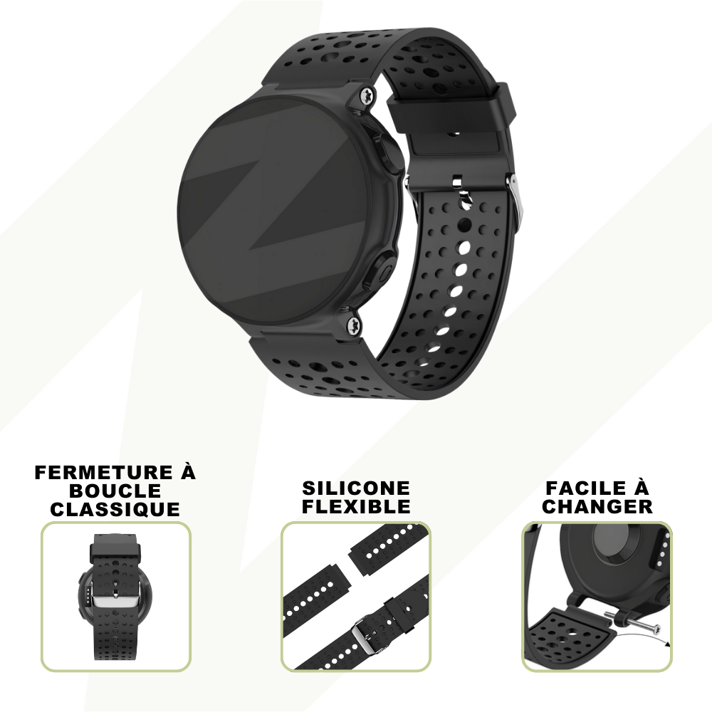 Bandz Bandz Bracelet silicone "Classic" Forerunner 235 (noir)