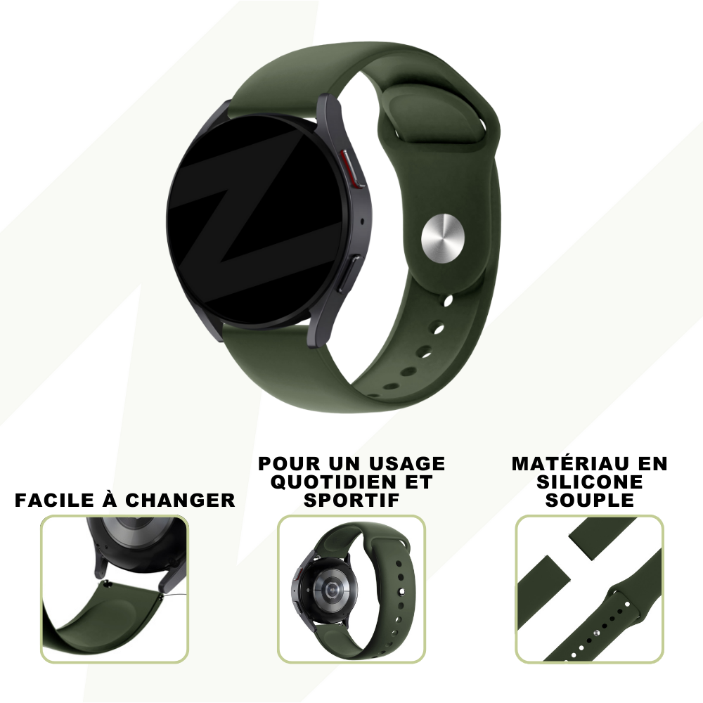 Bandz Bandz Bracelet sport 'Deluxe' Amazfit GTR Mini (vert olive)