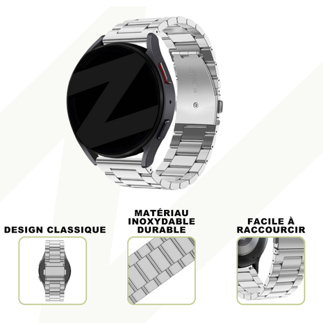 Bandz Bandz Bracelet acier "Classic" Amazfit GTS 3 (argent)