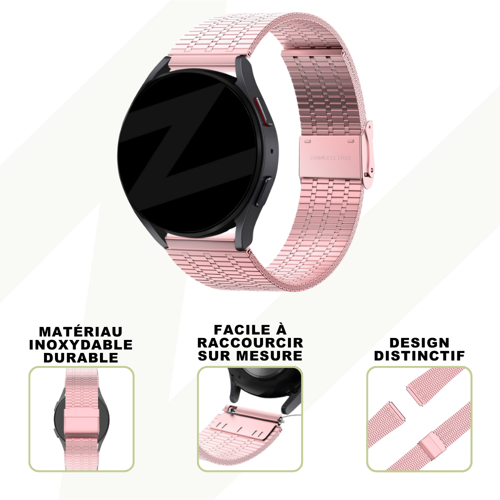 Bandz Bandz Bracelet acier réglable Coros Apex 2 (rose)