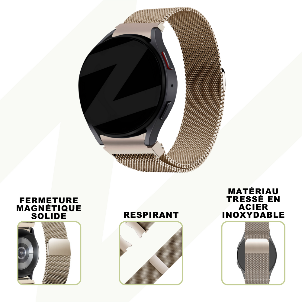 Bandz Bandz Bracelet milanaise loop Samsung Galaxy Watch 6 - 44mm (champagne)