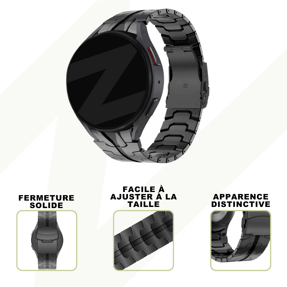 Bandz Bandz Bracelet acier 'Iron' Samsung Galaxy Watch FE (noir)