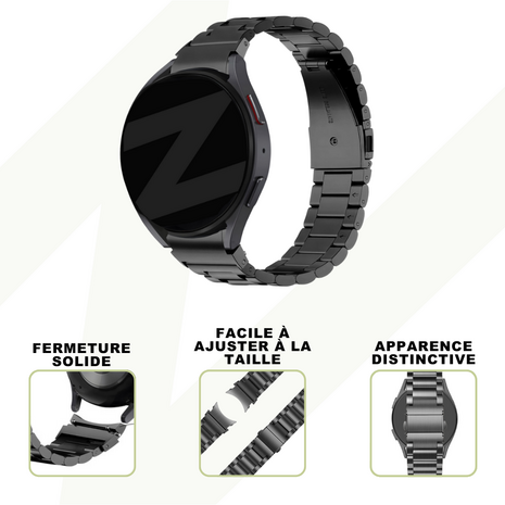 Bandz Bandz Bracelet acier 'Classic' Samsung Galaxy Watch 7 - 44mm (noir)