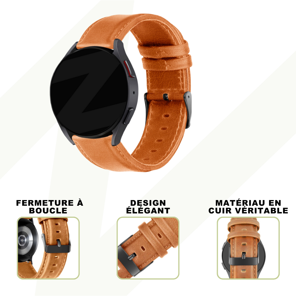 Bandz Bandz Bracelet cuir 'Classic' Coros Apex 42mm (marron) Bandz Bandz Bracelet cuir 'Classic' Coros Apex 42mm (marron)