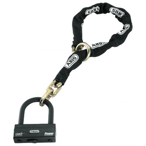 Abus ART 4 MBT4018 Chaîne Antivol 58/140 HB100 + 12KS 120 Boucle | Le Noir