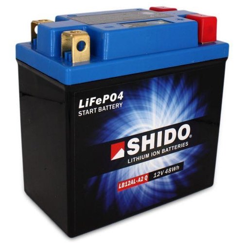 Shido Batería de Iones de litio de 4 Terminales LB12AL-A2