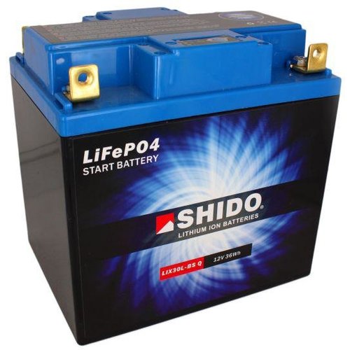 Shido Batería de Iones de Litio de 4 Terminales LIX30L-BS