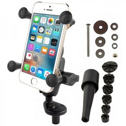 RAM Mounts  Support de Téléphone à Bras Court X-Grip® Avec Base Pour Tige de Fourche