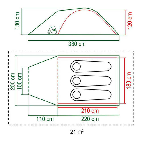 Coleman Tente Kobuk Valley 3+ - Vert/Gris