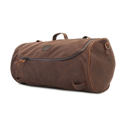 Roll Bag Coton Ciré Large-Cire Marron