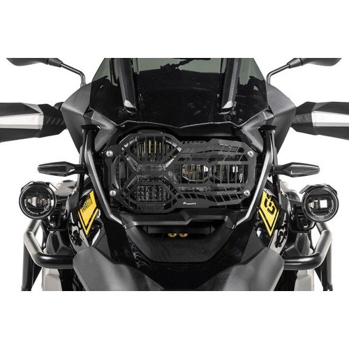 Touratech Protecteur de Phare en Acier Inoxydable avec Attache Rapide pour Phare à LED, pour BMW R 1250 GS/ GSA