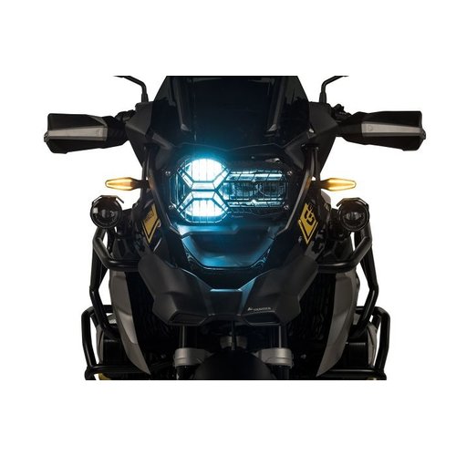 Touratech Protecteur de Phare en Acier Inoxydable avec Attache Rapide pour Phare à LED, pour BMW R 1250 GS/ GSA