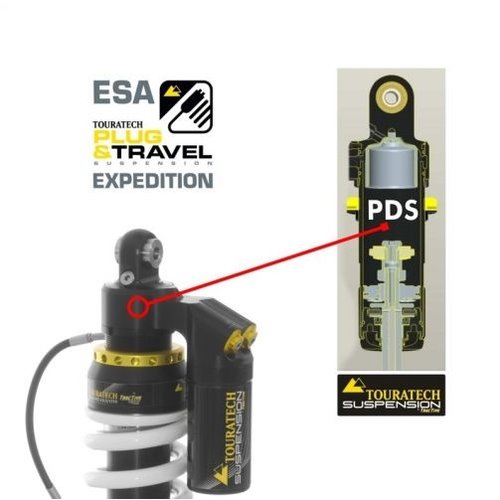 Touratech Ammortizzatore Plug & Travel ESA Expedition Set per BMW R 1200 GS Adventure ('10-'13)