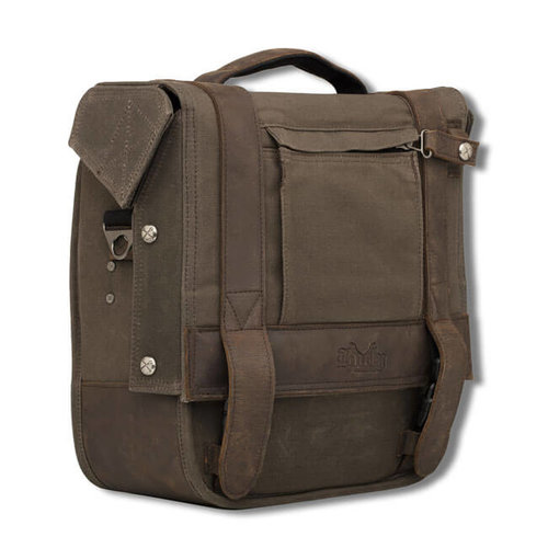 BURLY Voyager Saddlebag - Dark Oak Canvas