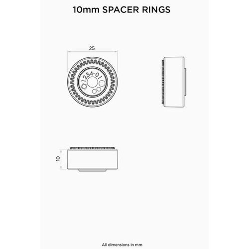 Quad Lock 10 mm Afstandhouders Voor Stuur-/Spiegelmontage | Tweeling Pak