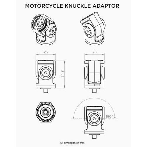 Quad Lock Achsschenkeladapter für Motorrad/Scooter