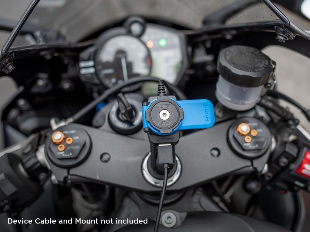 Caricabatterie USB per moto Quad Lock : : Elettronica