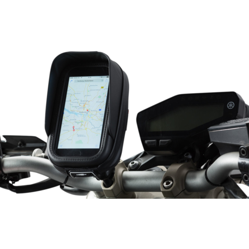 SW-Motech GPS Mounting Kit with Small Navi Pro Case | Black