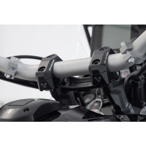 SW-Motech Rehausseur de Guidon/Diamètre de Guidon 28 mm Yamaha/KTM/Honda/BMW | Le Noir