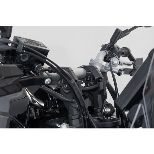 SW-Motech Rehausseur de Guidon/Diamètre de Guidon 28 mm Yamaha/KTM/Honda/BMW | Le Noir