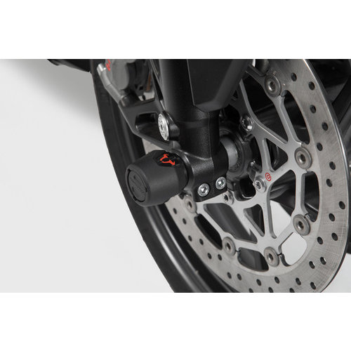 SW-Motech Juego de Deslizadores de eje Delantero Suzuki V-Strom 1000 ('14-'20')/1050 ('20+)/Yamaha MT-10 ('16-'21') | Negro