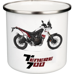 Kedo Nostalgische Mok 300 ml Yamaha Ténéré 700 | Wit Rood