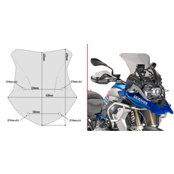 GIVI Cupolino 43,5x43 BMW R 1200 GS ('13-'18)/A ('14+) | Affumicato