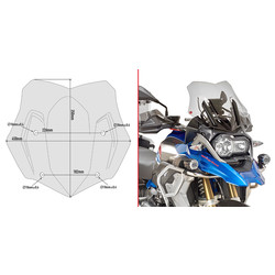 GIVI Bulle 35x45 BMW R 1200 GS ('13-'18)/A ('14+) | Fumé