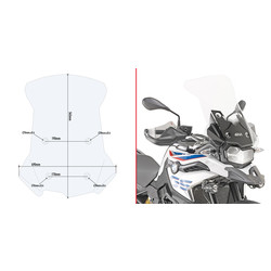 GIVI Parabrisas BMW F 750 GS ('18+) | Transparente