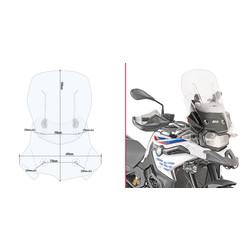 GIVI Flusso D'aria BMW F 750 GS ('18+) | Trasparente