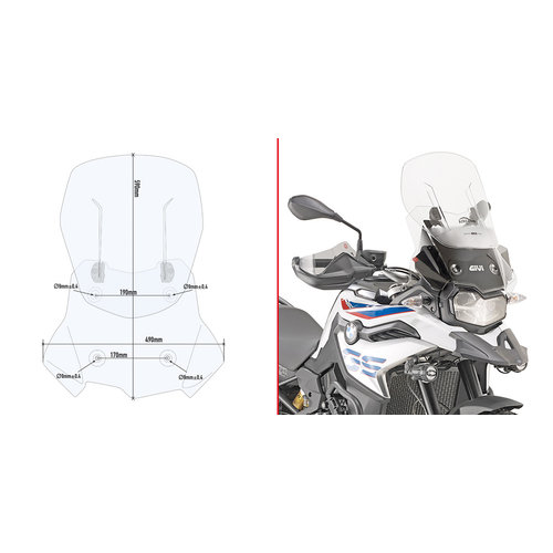 GIVI Airflow BMW F 750 GS ('18+) | Transparent