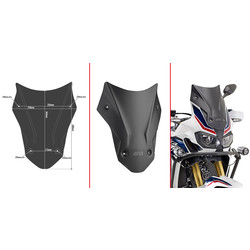 GIVI Bulle Basse Honda CRF1000L Africa Twin ('15-'19)/A Sports ('18-'19) | Noir Mat