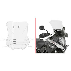 GIVI Bulle Spécifique Suzuki DL650 V-Strom ('17+) | Transparent