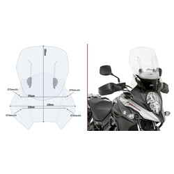 Airflow Windschild Suzuki DL650 V-Strom ('17+) | Transparent