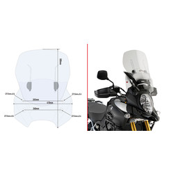 GIVI Airflow Windschild Suzuki DL1000 V-Strom ('13 -'19) | Transparent