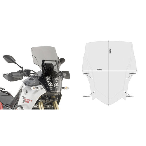 GIVI Bulle Cupolino Yamaha Ténéré 700 ('19+) | Fumé