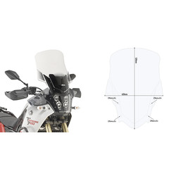 GIVI Bulle Cupolino Yamaha Ténéré 700 ('19+) | Transparent