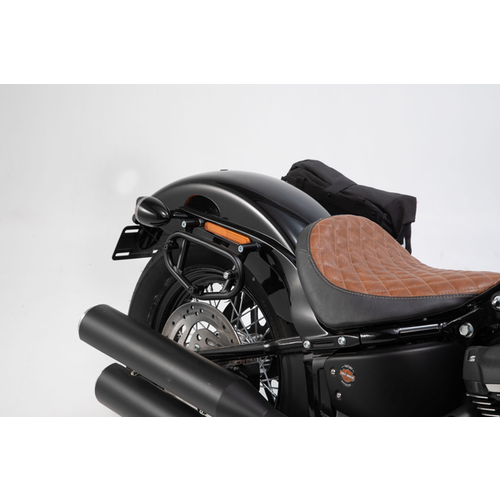 SW-Motech Legend Side Bag System LC Harley-Davidson FXBB ('18-'21)/FXLR ('19-'21)/FXST ('20-'21) | Schwarz, Braun