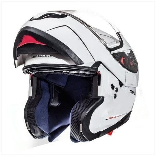 MT Helmets ATOM Transcend SV Klapphelm Weiß | (Größe Auswählen)