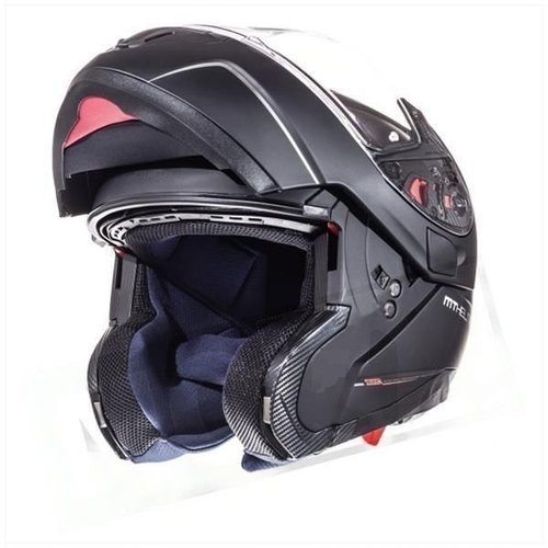 MT Helmets ATOM Transcend SV Opklaphelm Mat Zwart | (Kies de Maat)
