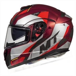  MT Helmets Casco Abatible ATOM Transcend SV Rojo | (Elegir Tamaño)