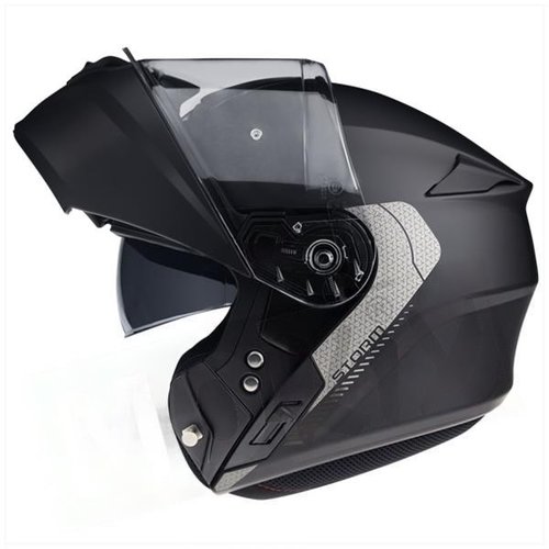 MT Helmets Storm SV Klapphelm Schwarz Glänzend | (Größe Auswählen)