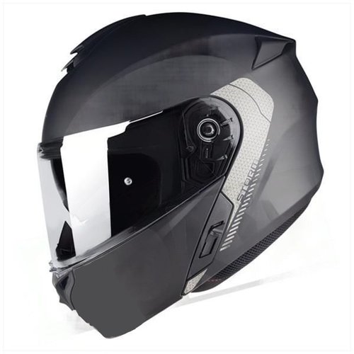 MT Helmets Casque Modulable Storm SV Noir Brillant | (Choisir la Taille)